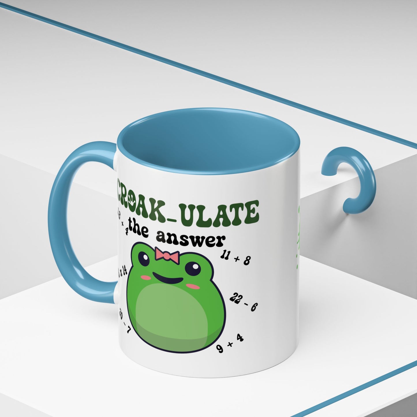 Croak-ulate the Answer Math Teacher Frog Lover Gift Coffee Mug Ceramic