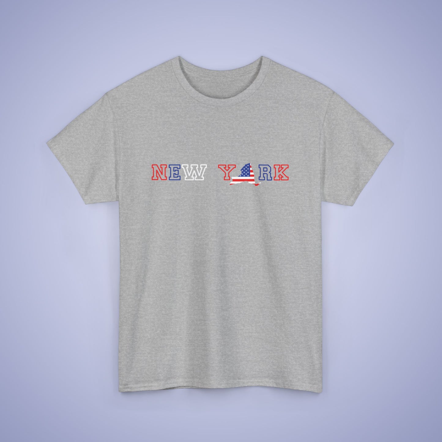 New York Map Text Art Proud American Unisex T Shirt