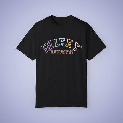 Wifey Est 2025 Newlywed Comfort T Shirt