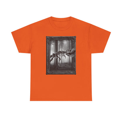 Stalking Skeletal T-Rex Halloween T-Shirt | Dinosaur Photographic Design