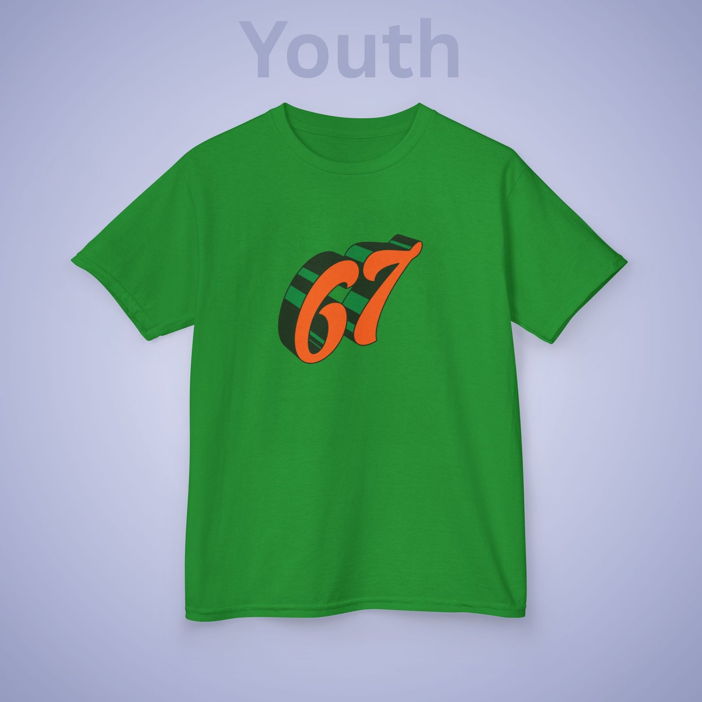 Orange Halloween Thanksgiving Word Art 67 Tee Fun Trending Kids Cotton T Shirt Six Seven Youth