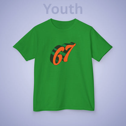 Orange Halloween Thanksgiving Word Art 67 Tee Fun Trending Kids Cotton T Shirt Six Seven Youth