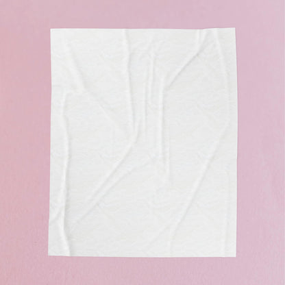 Breast Cancer Survivor Boho Floral White Velveteen Plush Blanket 3 Sizes Chemotherapy Gift