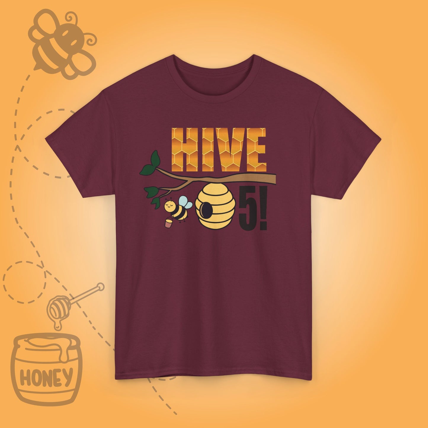 Hive 5! Sweet As Honey Motivational Bee Lover Design Unisex T Shirt