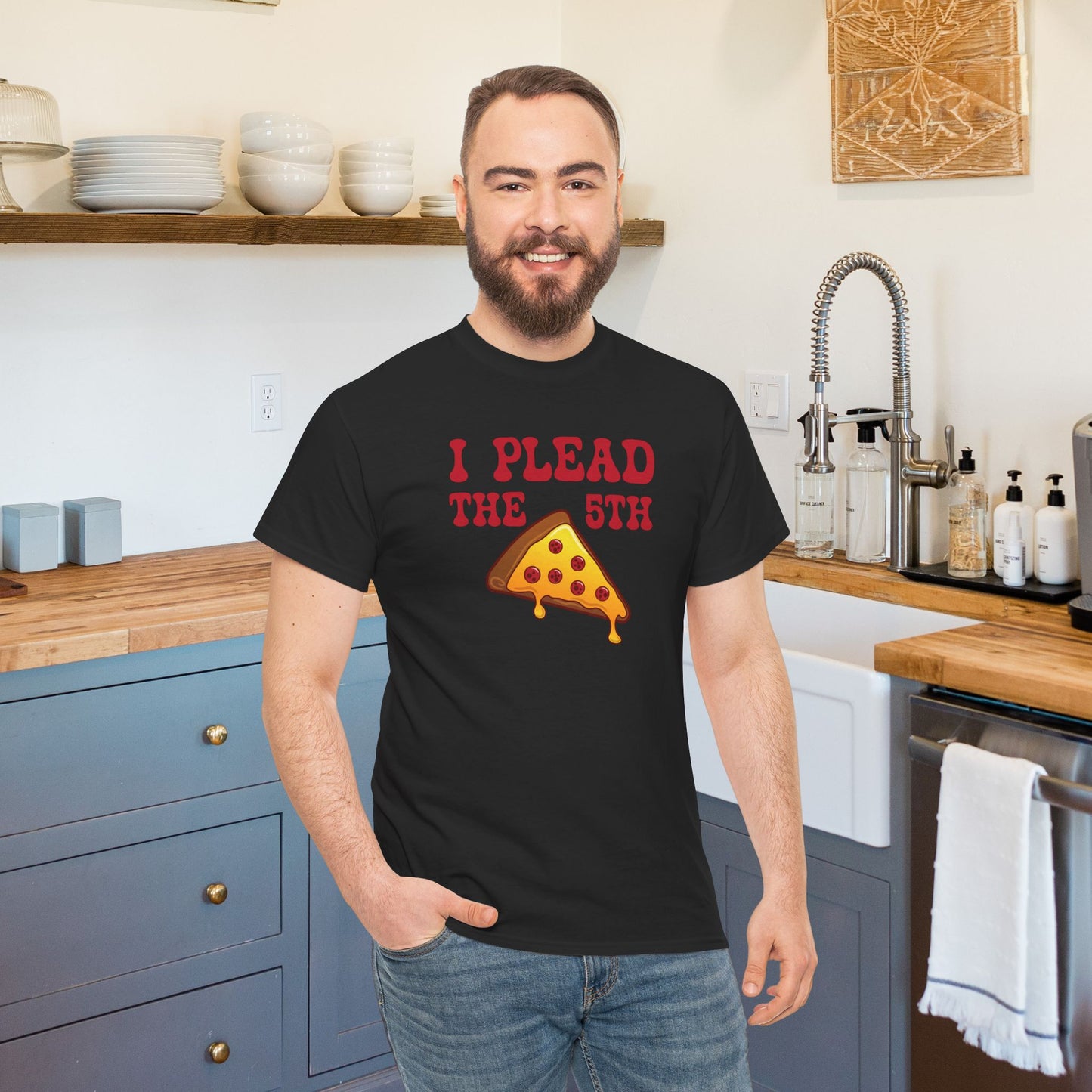 I Plead the Fifth Slice Pizza Lover Graphic Art Lawyer Funny Unisex T Shirt