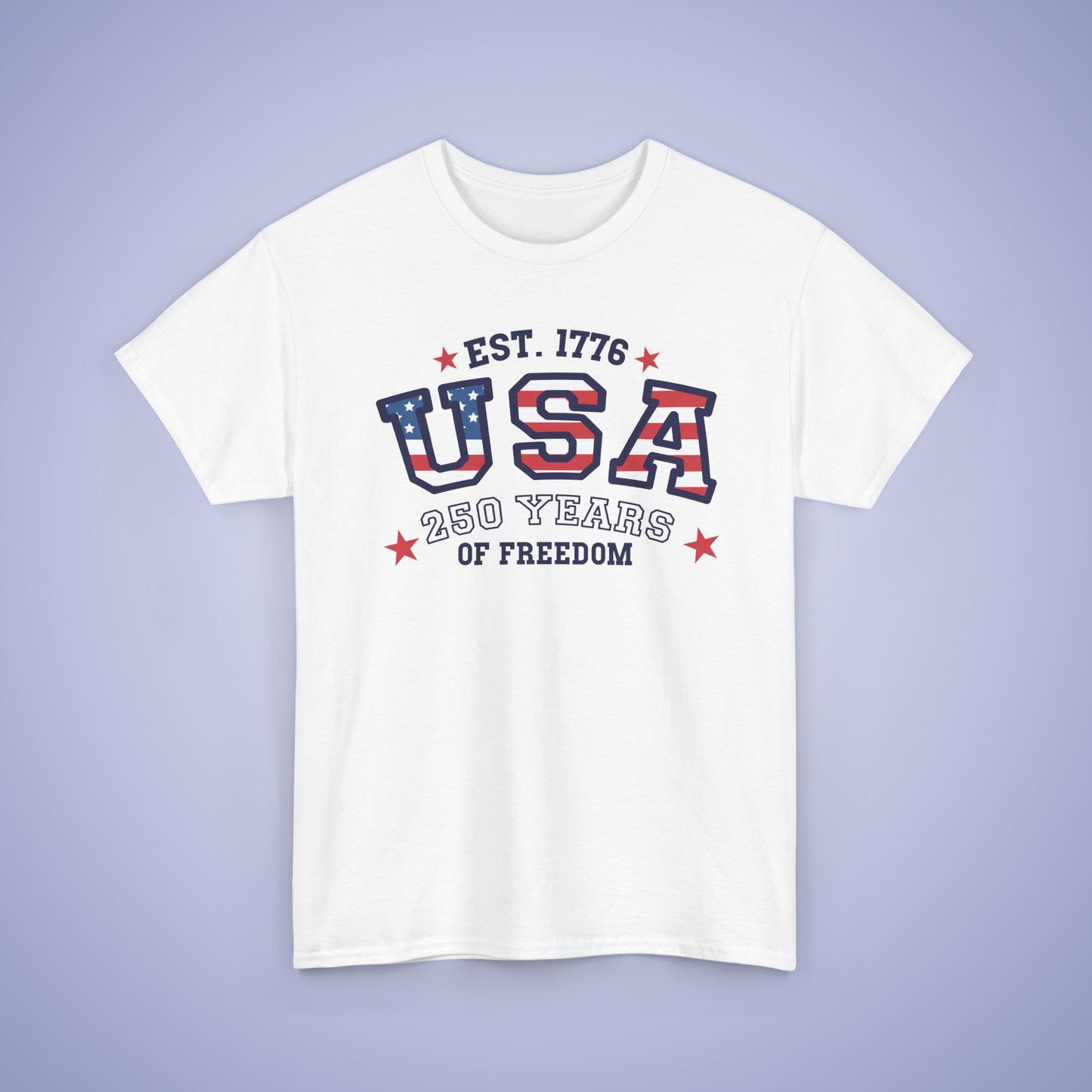 USA Word Art 250 Years of Freedom Silhouette Style USA Celebration Unisex T Shirt