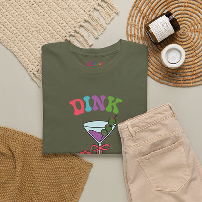 Dink Responsibly Pickleball Lover Drinking Gift Tee Graphic Design T Shirt