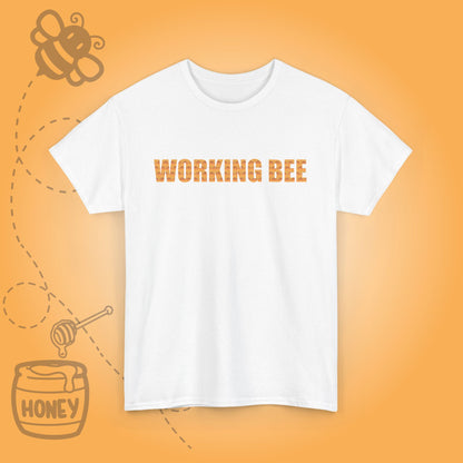 Working Bee Sweet As Honey Honeycomb Word Art Design Unisex T Shirt