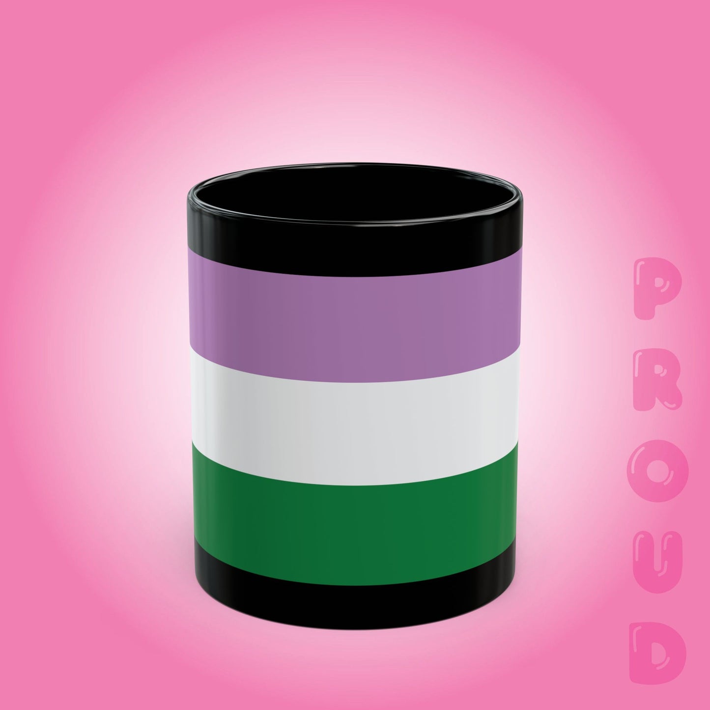 Gender Queer Pride Month LGBTQ Black 11oz or 15oz Coffee Mug
