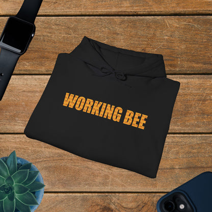 Working Bee Sweet As Honey Honeycomb Word Art Design Hoodie Sweatshirt