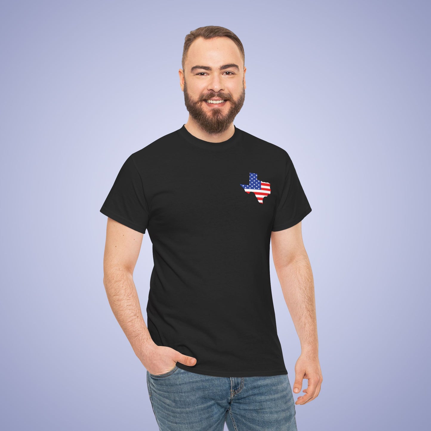 Texas Map Pocket Art Proud American Unisex T Shirt