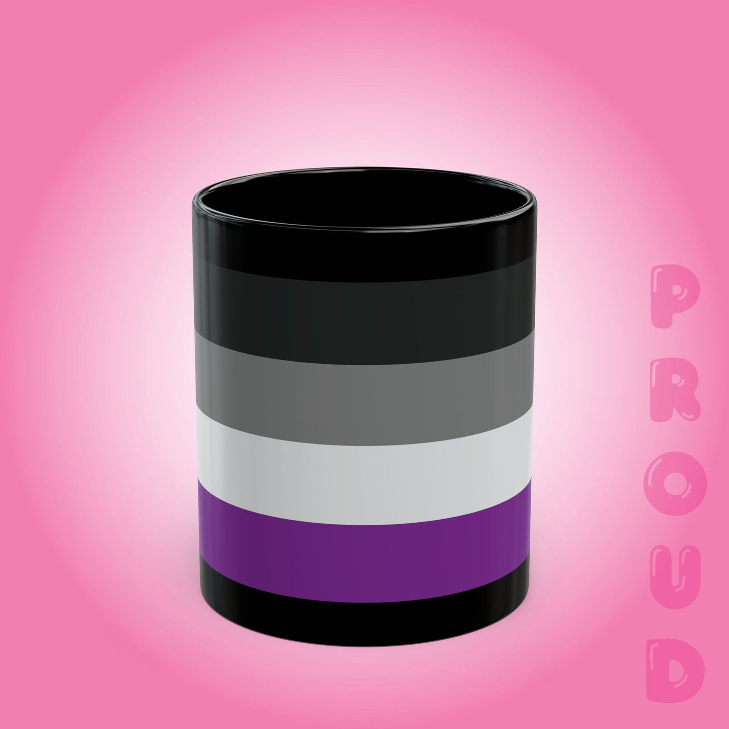 Asexual Pride Month LGBTQ Trans Black 11oz or 15oz Coffee Mug