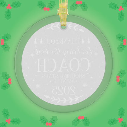 Thankyou for Being the Best Coach Personalized Sport Club Glass Ornament Gift
