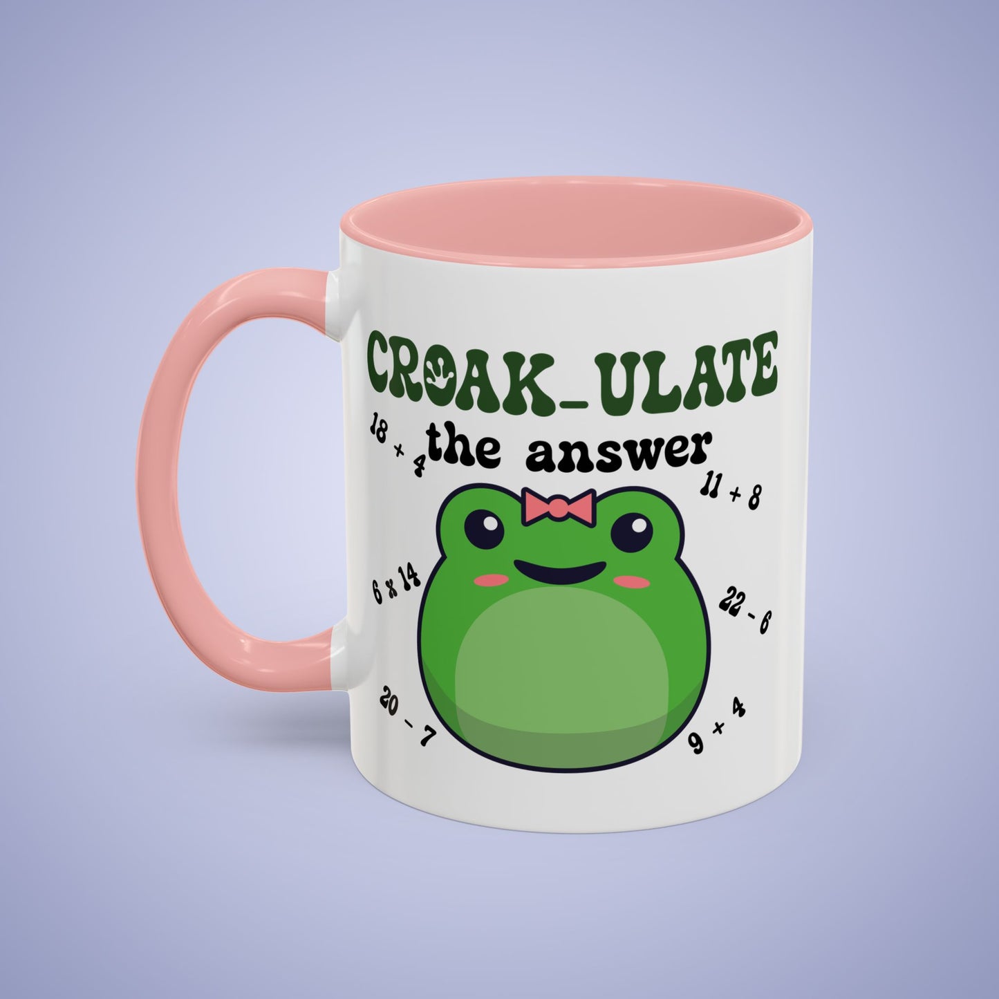 Croak-ulate the Answer Math Teacher Frog Lover Gift Coffee Mug Ceramic