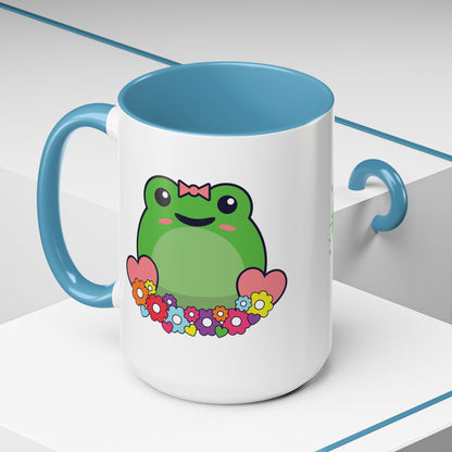 Flower Frog Lover Gift Coffee Mug Ceramic