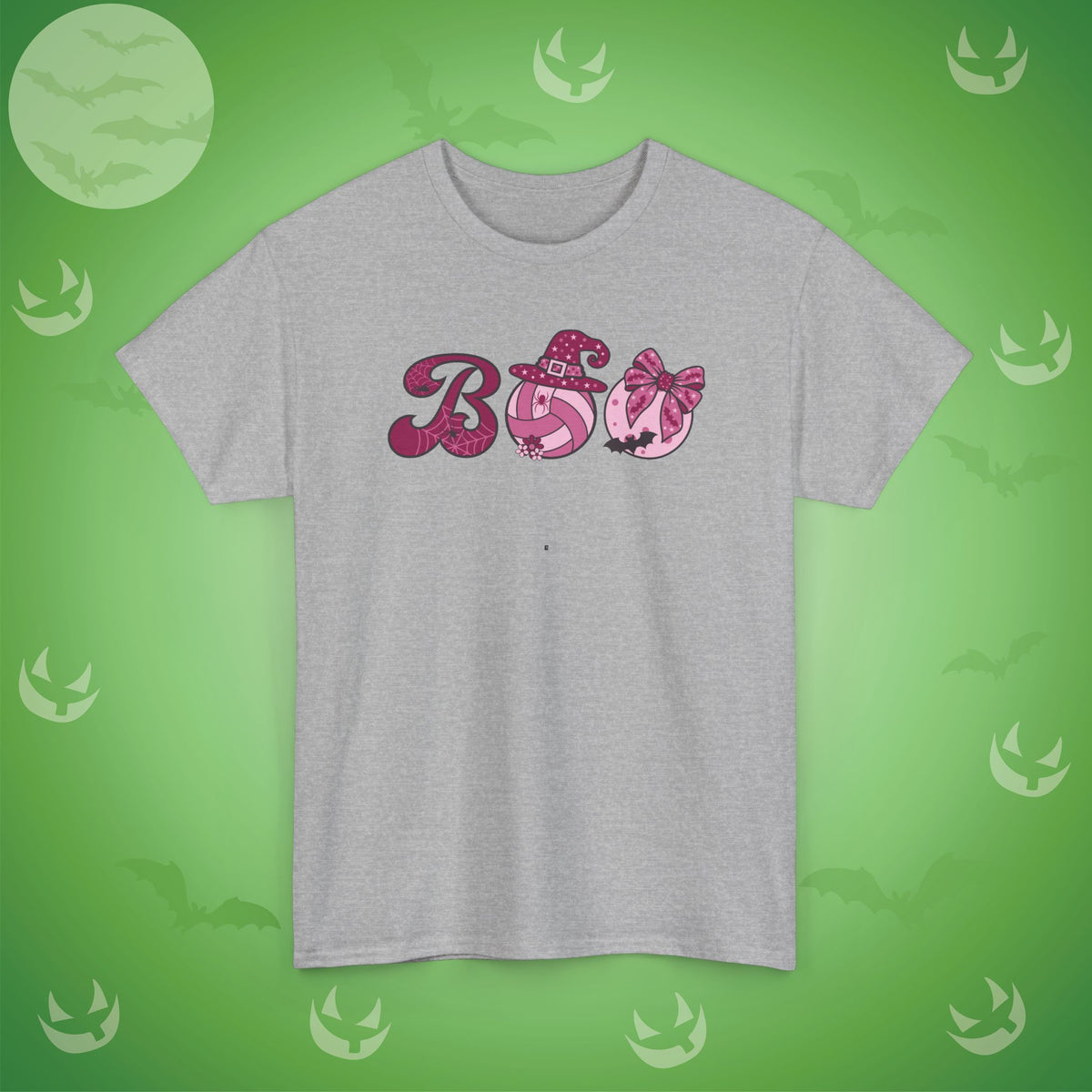 Volleyball BOO T-Shirt | Girly Coquette Halloween Design