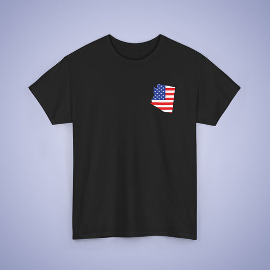 Arizona Map Pocket Art Proud American Unisex T Shirt