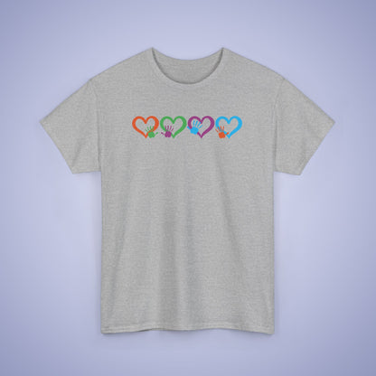 Hearts and Hands Graphic Unity Day Teachers T Shirt Unisex