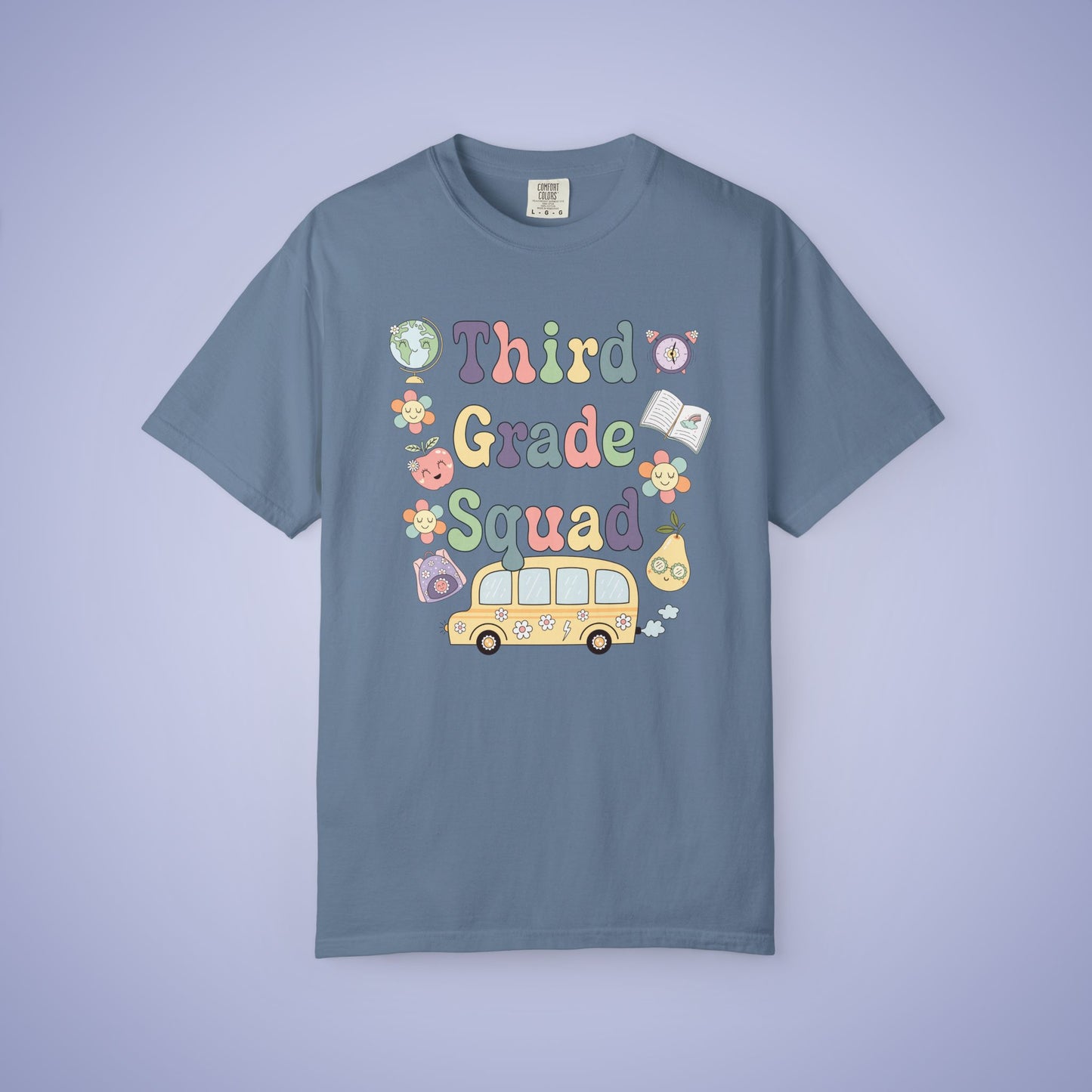 Third Grade Squad Retro Fun Teacher T Shirt Comfort Colors Unisex Back to School