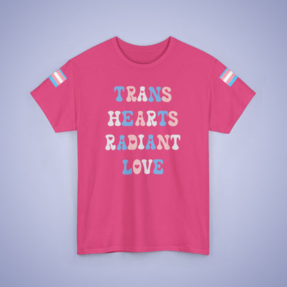 Trans Hearts radiant Love Transexual LGBT Pride Month Matching  T Shirt Unisex