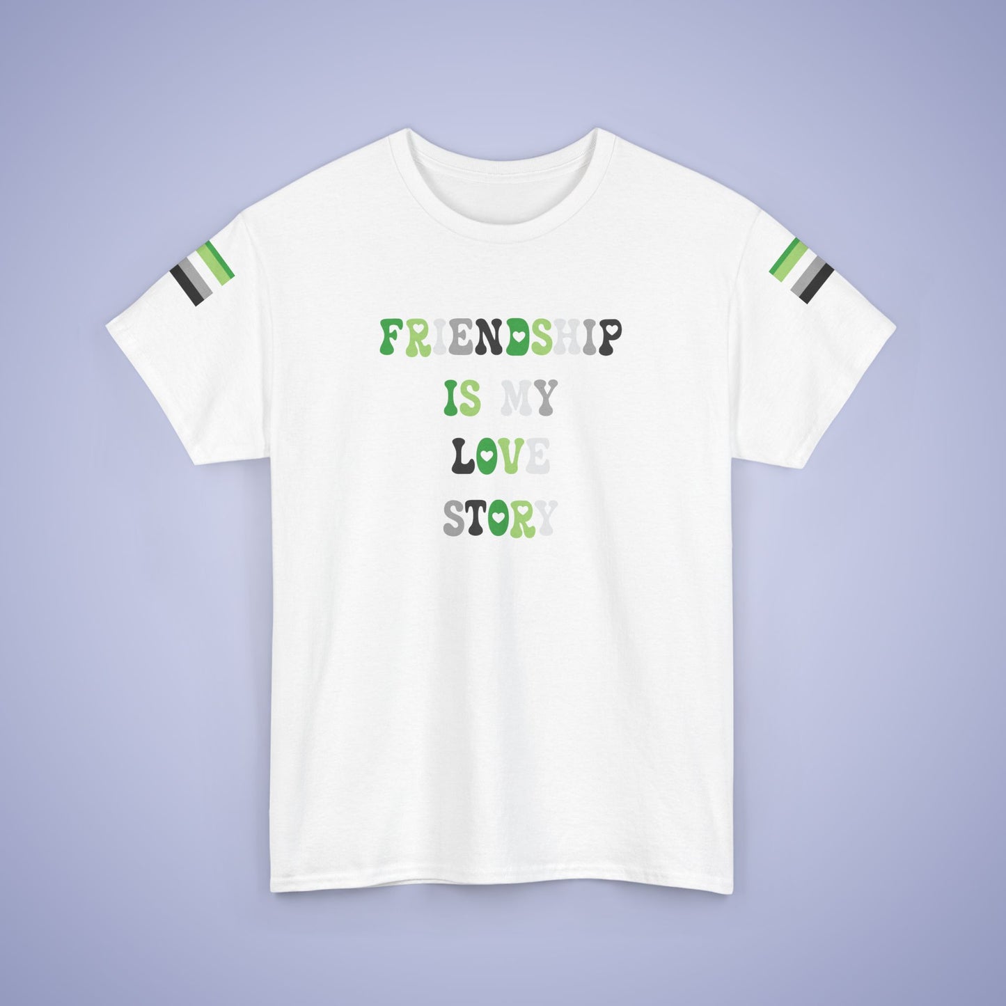 Friendship is My Love Story Aromantic LGBT Pride Month Matching  T Shirt Unisex