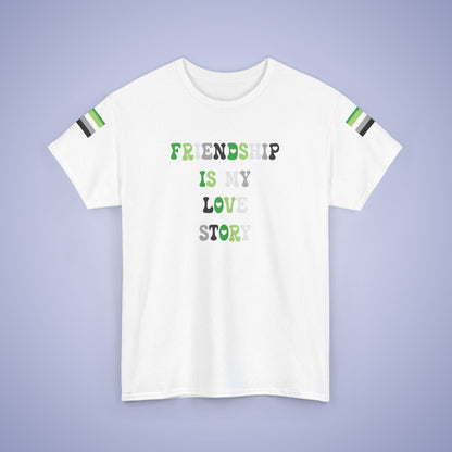 Friendship is My Love Story Aromantic LGBT Pride Month Matching  T Shirt Unisex