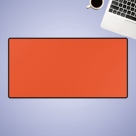 Orange Desk Mat Minimalist Office Teacher Decor Gift Medium & Large