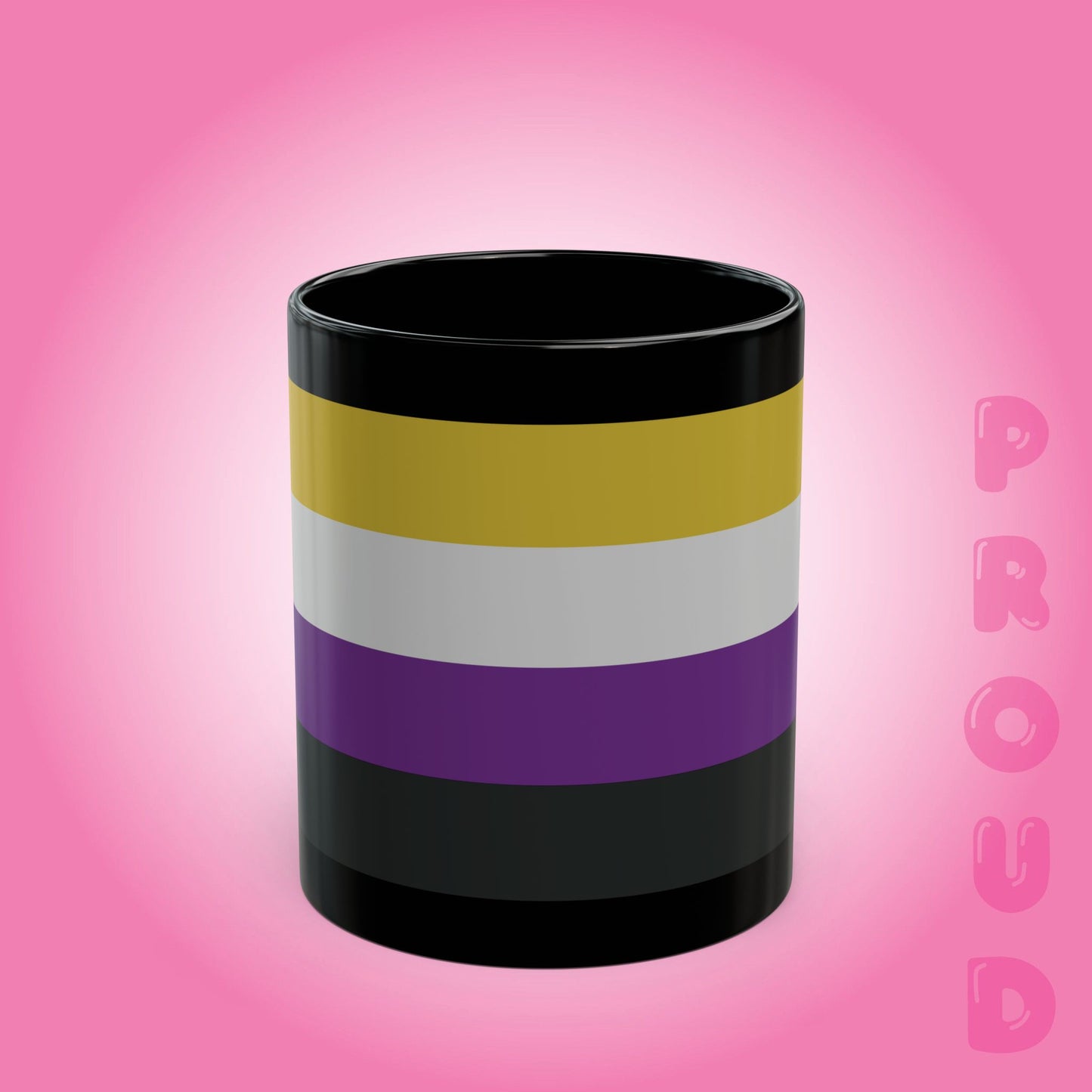 Nonbinary Pride Month LGBTQ Trans Black 11oz or 15oz Coffee Mug