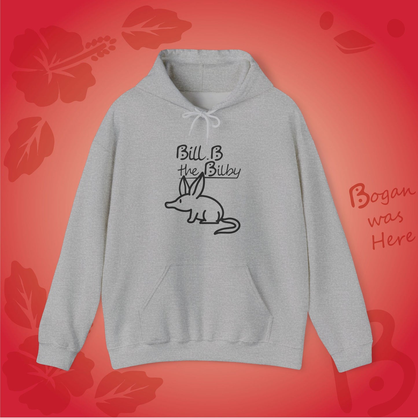 Bill B the Cute Bilby Bogan's Design Hoodie Sweatshirt