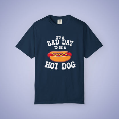 Its a Bad Day to be a Hot Dog Funny Comfort Colors T Shirt Unisex White