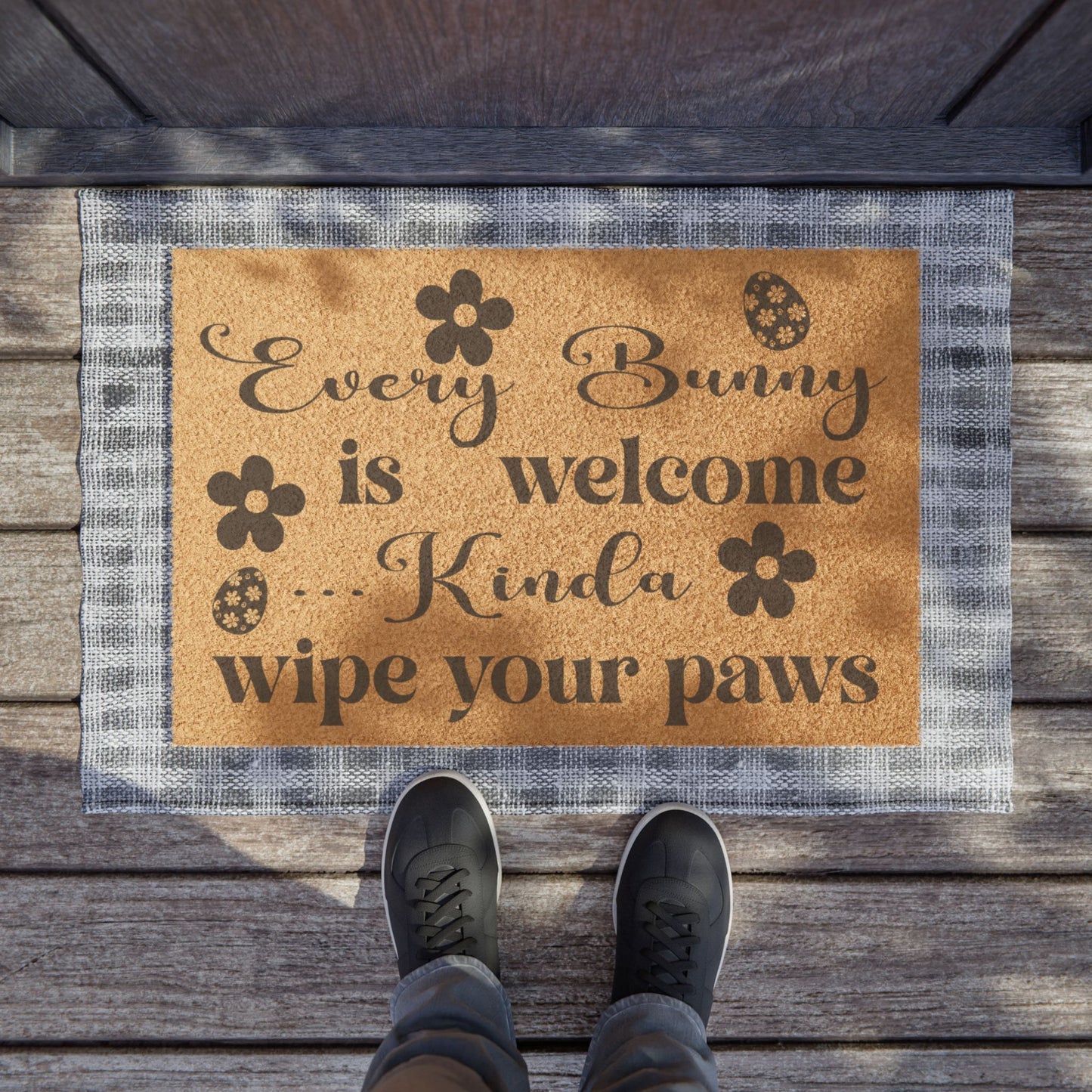 Every Bunny is Welcome Easter Door Mat