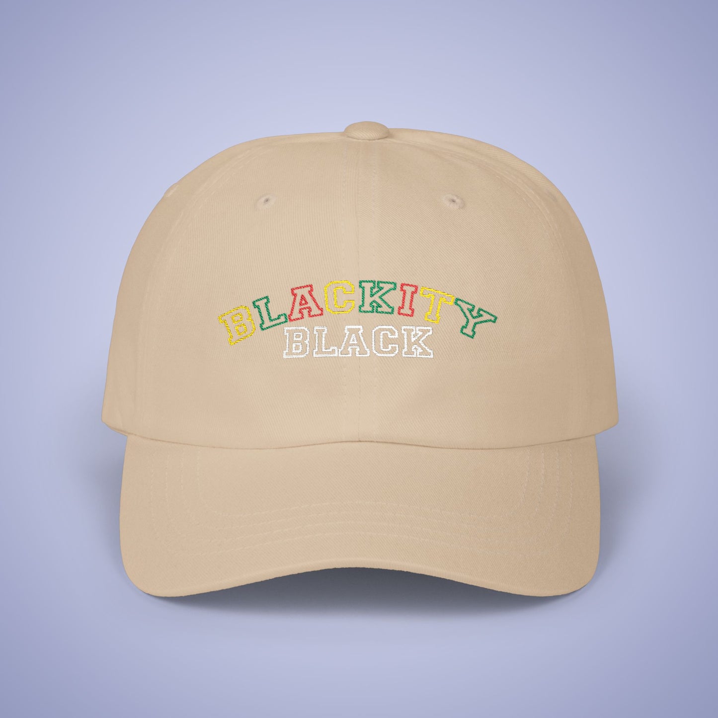 Blackity Black Juneteenth Embroidered Classic Dad Cap Unisex Coloured Embroidery