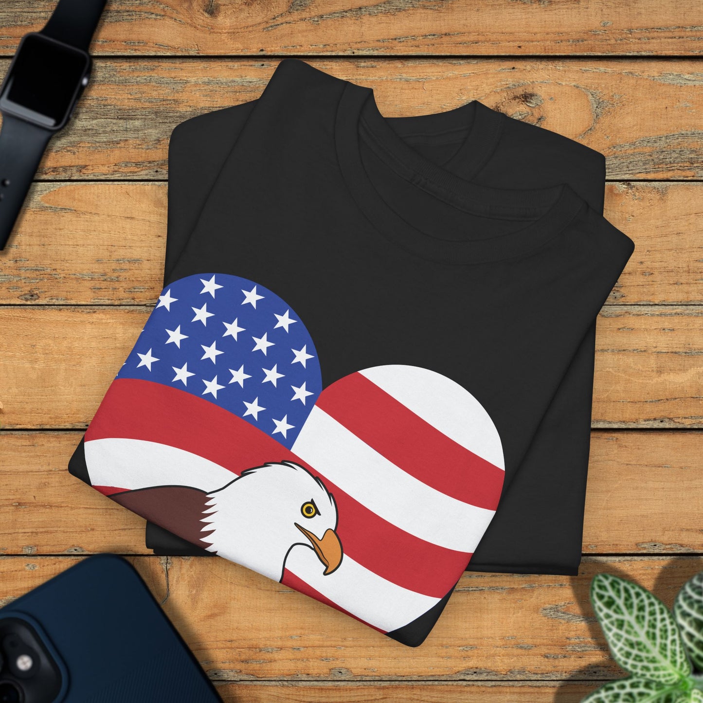 American Eagle Heart 250 Years of Freedom USA Celebration Unisex T Shirt