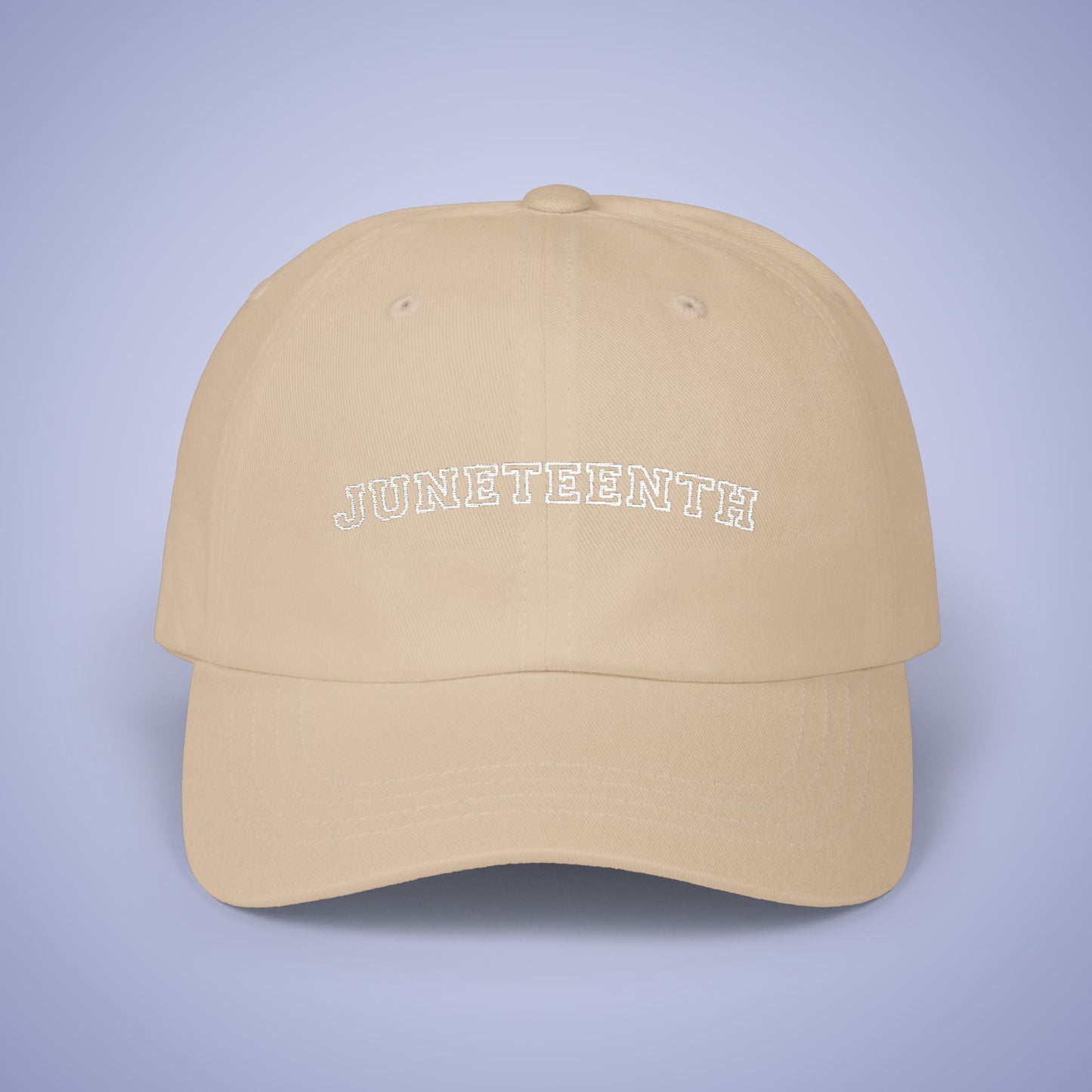 Juneteenth Embroidered Classic Dad Cap Unisex White Embroidery