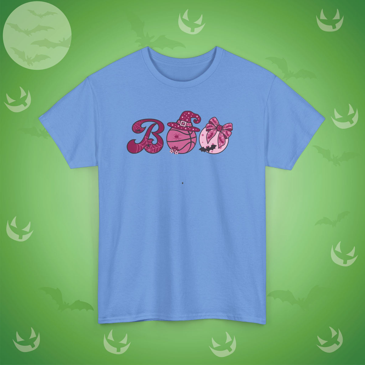 Basketball BOO T-Shirt | Girly Coquette Halloween Design