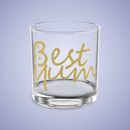 Best Mum Bogans Design Funny Rocks Glass Gold