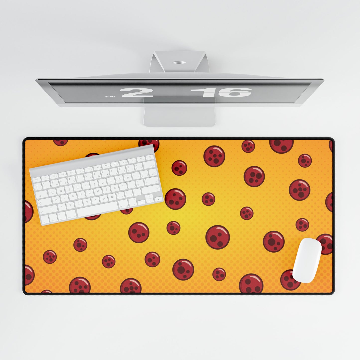Pepperoni Pizza Lover Decor Gaming Desk Mat Medium & Large Foodie Gift