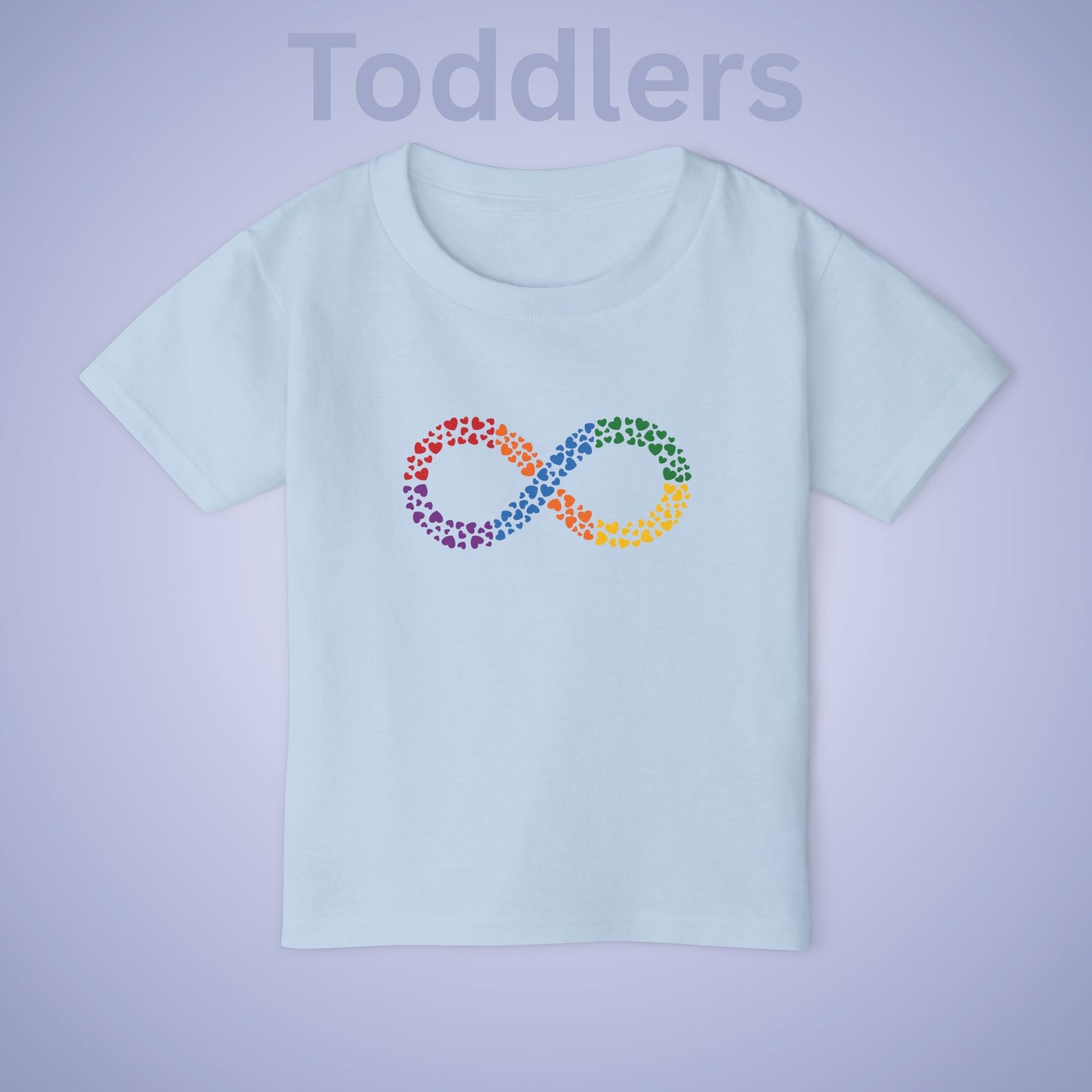 Infinity Hearts Graphic Neurodiversity Autism Awareness Cotton Toddler T Shirt