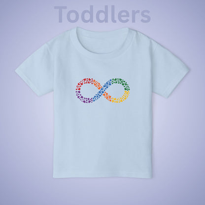 Infinity Hearts Graphic Neurodiversity Autism Awareness Cotton Toddler T Shirt