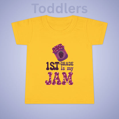 First Grade is my Jam Blackberry Kids Cotton T Shirt Back To School Toddler