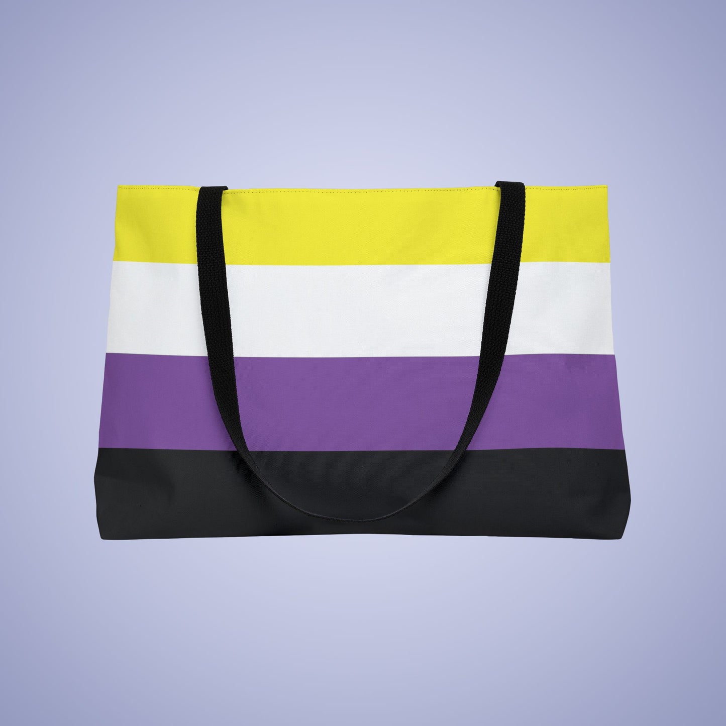 Non Binary Pride Month Weekender Large Beach Bag Tote