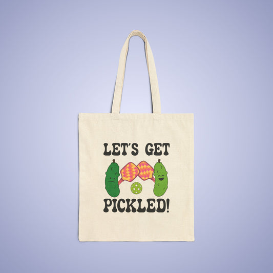 Let's Get Pickled Pickleball Tote Bag | Funny Pickle Lover Gift