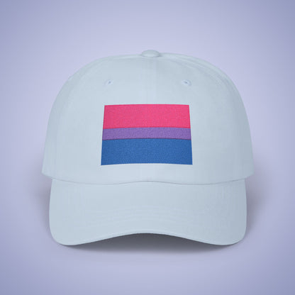 Bi Sexual Flag Pride Month Embroidered Classic Dad Cap Unisex Coloured Embroidery