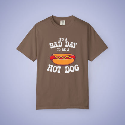 Its a Bad Day to be a Hot Dog Funny Comfort Colors T Shirt Unisex White