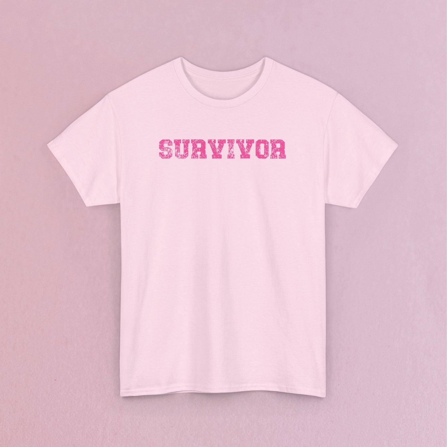 Grunge Text Breast Cancer Survivor Unisex T Shirt