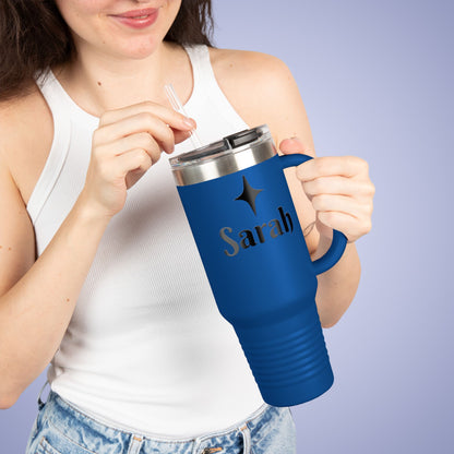 Personalized Insulated Travel Mug - 40oz, Custom Name Mug for Coffee Lovers Blue
