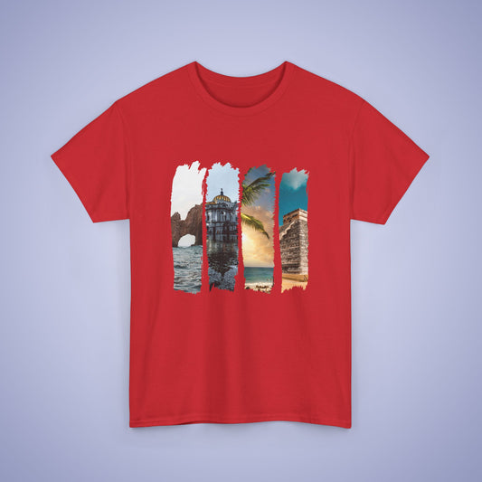 Mexico City Paint Brush Stroke Photographic Unisex Oversized T Shirt