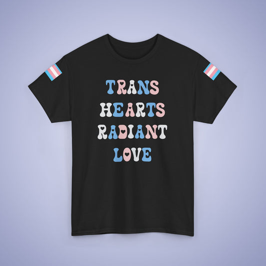 Trans Hearts radiant Love Transexual LGBT Pride Month Matching  T Shirt Unisex