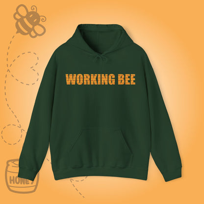 Working Bee Sweet As Honey Honeycomb Word Art Design Hoodie Sweatshirt