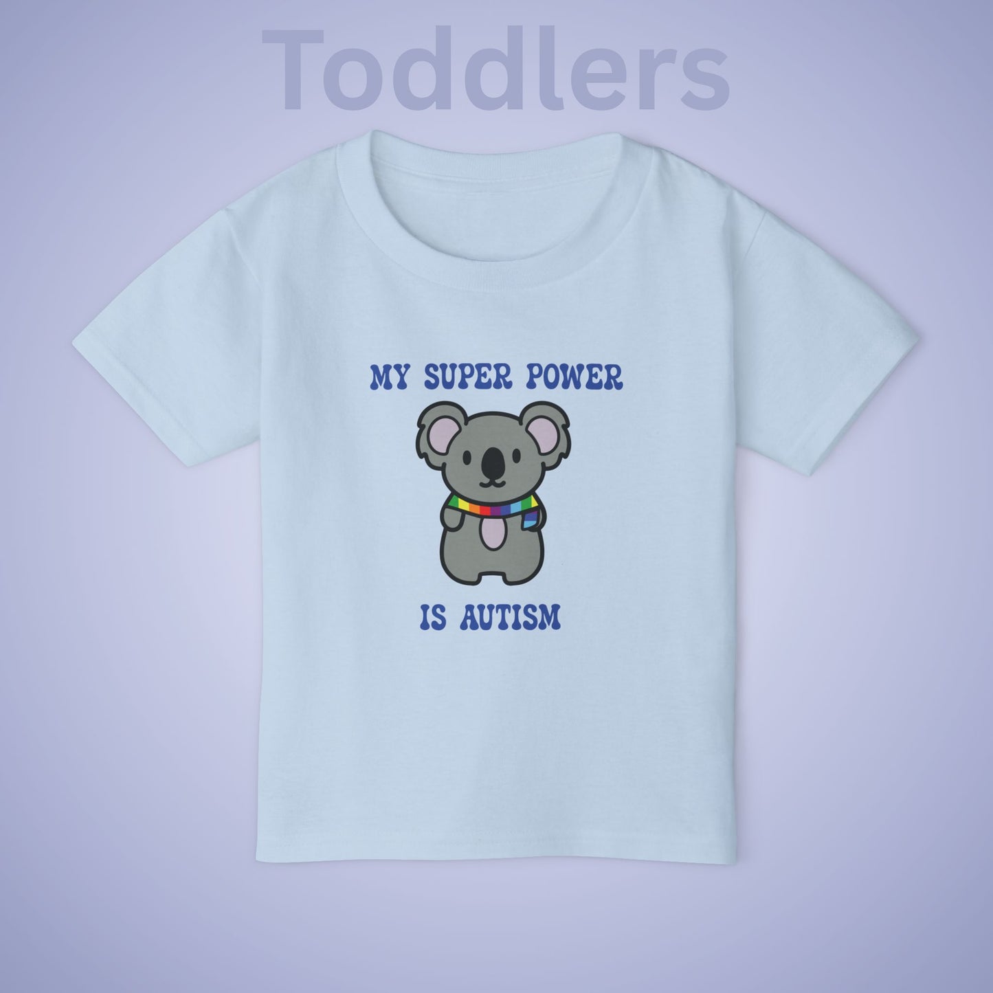 Koala Autism is My Super Power Graphic Autism Awareness Cotton Toddler T Shirt